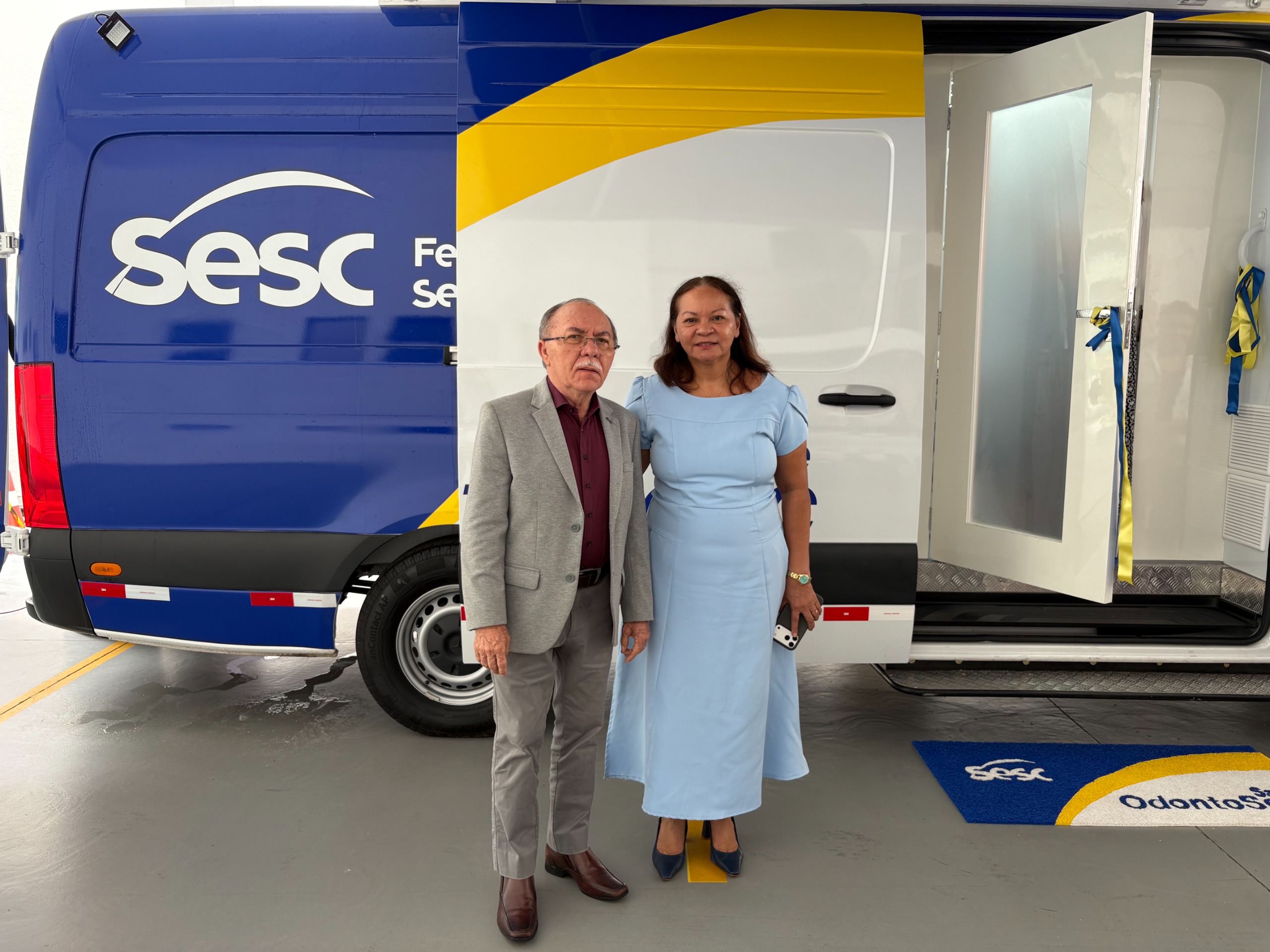 Lançamento_OdontoSesc II (1)_Presidente da Fecomércio, Maurício Feijó, e a diretora regional do Sesc MA, Rutineia Amaral